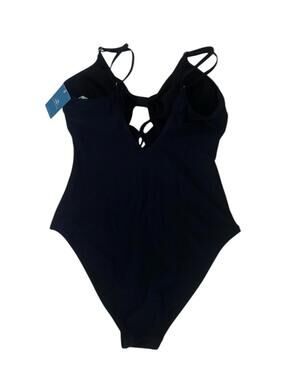 Cupshe One Piece Bathing Swim Suit Women’s Med Solid Navy Blue NWT Beach Wear